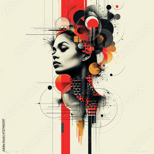 bauhaus black and white woman