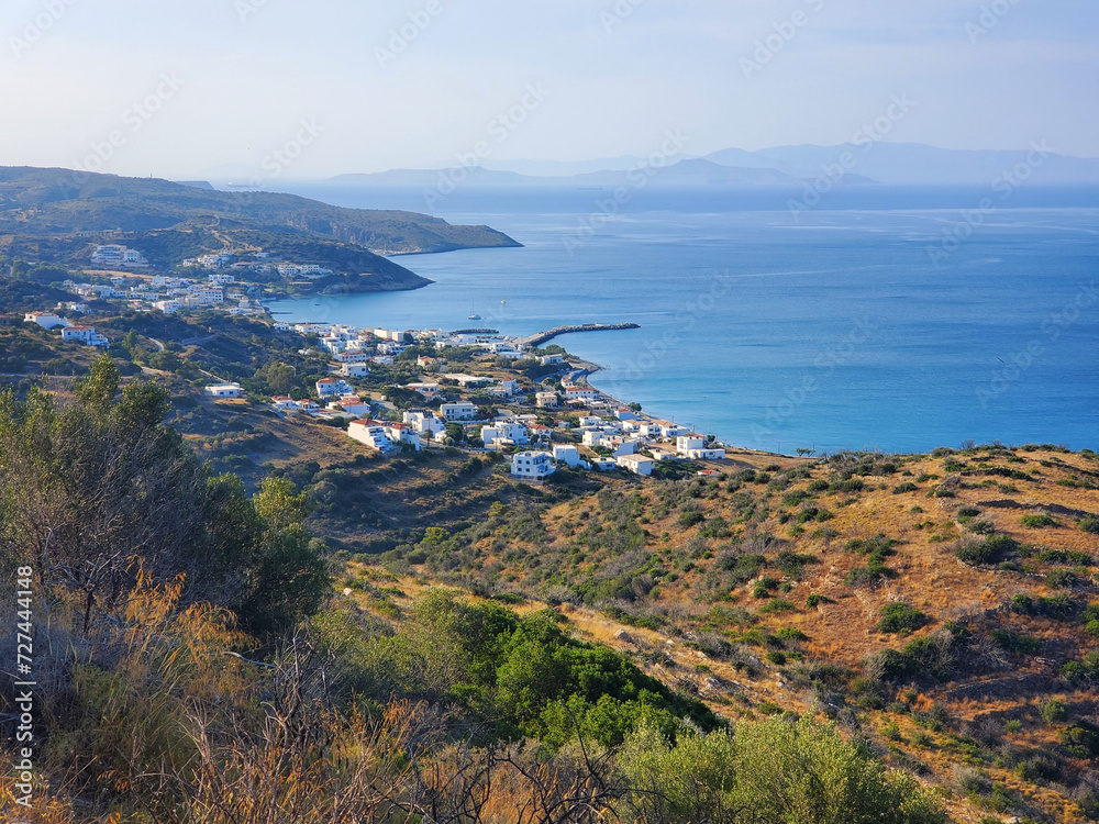 The village of Agia Pelagia on the island of Kythira in Greece, shot at sunset.