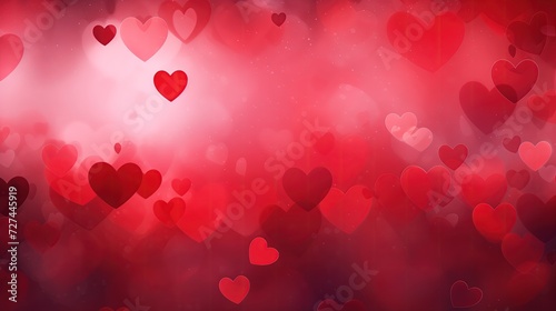Na zdjęciu widzimy tłum czerwonych serc unoszących się w powietrzu, idealne na Walentynki, kochanie oraz romans.