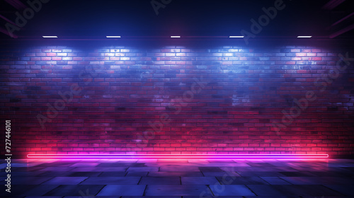 Purple Neon Underglow on Brick Wall