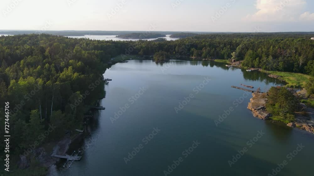 Aerial view of Porkkala. Porkkala is a peninsula located in Southern Finland, within the municipality of Kirkkonummi. It extends into the Gulf of Finland, southwest of the capital city, Helsinki. Pork Aerial view of Porkkala. Porkkala is a peninsula located in Southern Finland, within the municipality of Kirkkonummi. It extends into the Gulf of Finland, southwest of the capital city, Helsinki. Pork
