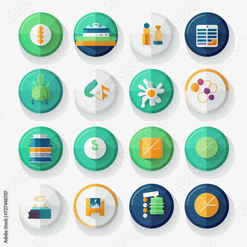 set of flat icons for web