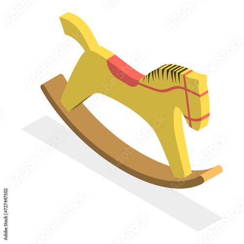 3D Isometric Flat Vector Set of Keychains, Breloques or Trinkets. Item 6