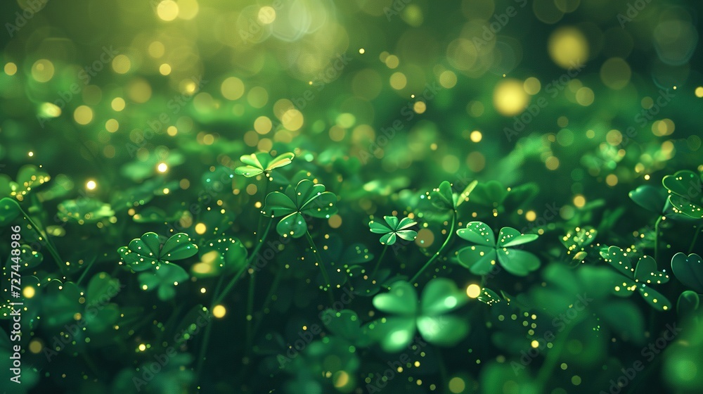 Saint Patrick's Day, cottagecore, glittercore, Incandescent plasma, Beautiful, Ambience, Shimmering, Ray Tracing, fantasy mapping, fantastic realism, dynamic lighting, 
