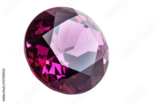 Garnet Purple Gemstone on Transparent Background