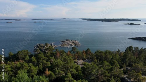 Aerial view of Porkkala. Porkkala is a peninsula located in Southern Finland, within the municipality of Kirkkonummi. It extends into the Gulf of Finland, southwest of the capital city, Helsinki. Pork photo
