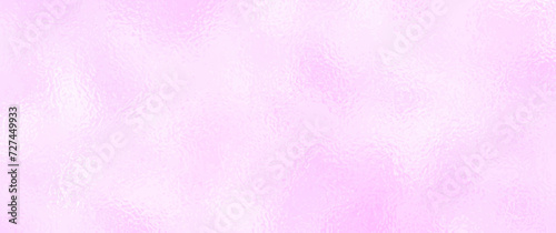 Pink iridescent holographic foil vector texture. Pink color glass. Christmas background. Blurred illustration for design.