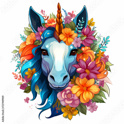 Unicorn in fairytale - Colo...