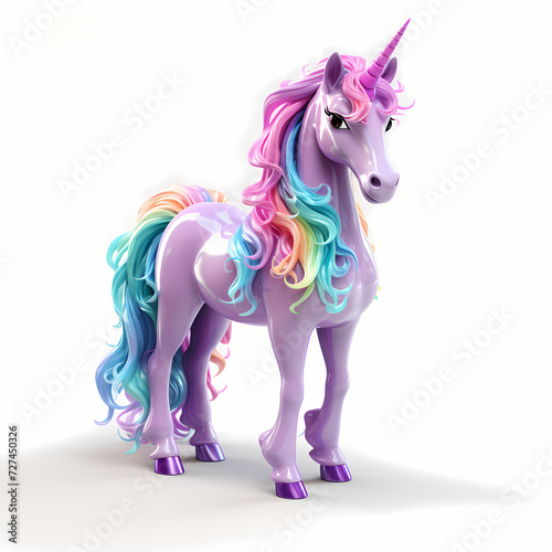 Unicorn in fairytale - Colo...