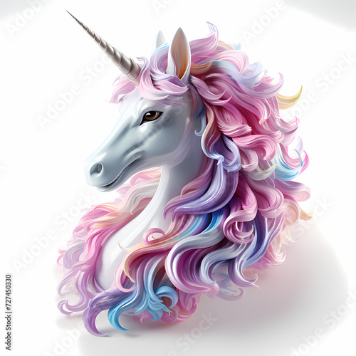 Unicorn in fairytale - Colo...