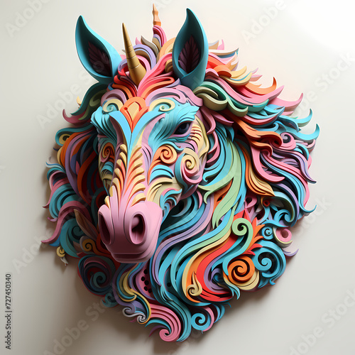 Unicorn in fairytale - Colo...