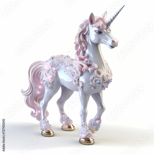 Unicorn in fairytale - Colo...