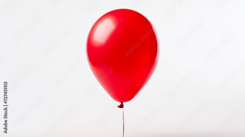 Red Balloon With Attached String Floating in the Air Created With Generative AI Technology Red Balloon With Attached String Floating in the Air Created With Generative AI Technology
