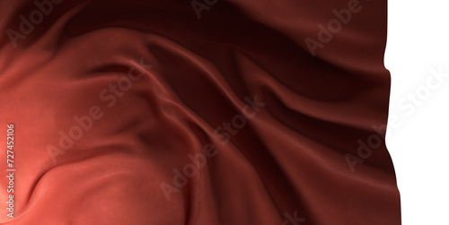 Smooth elegant red cloth on transparent background