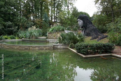 fountain in garden