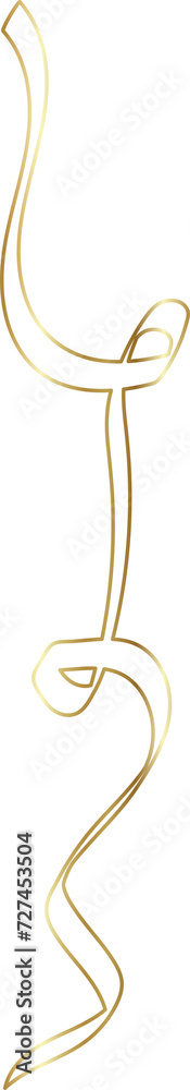Golden ribbon line shiny gradient, party, holiday, event Golden ribbon line shiny gradient, party, holiday, event