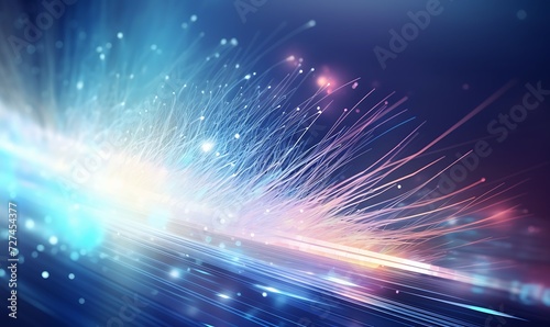Fiber networking tech art illustration close up photo future design speed internet networking AI Image Generative