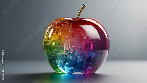 apple in glass