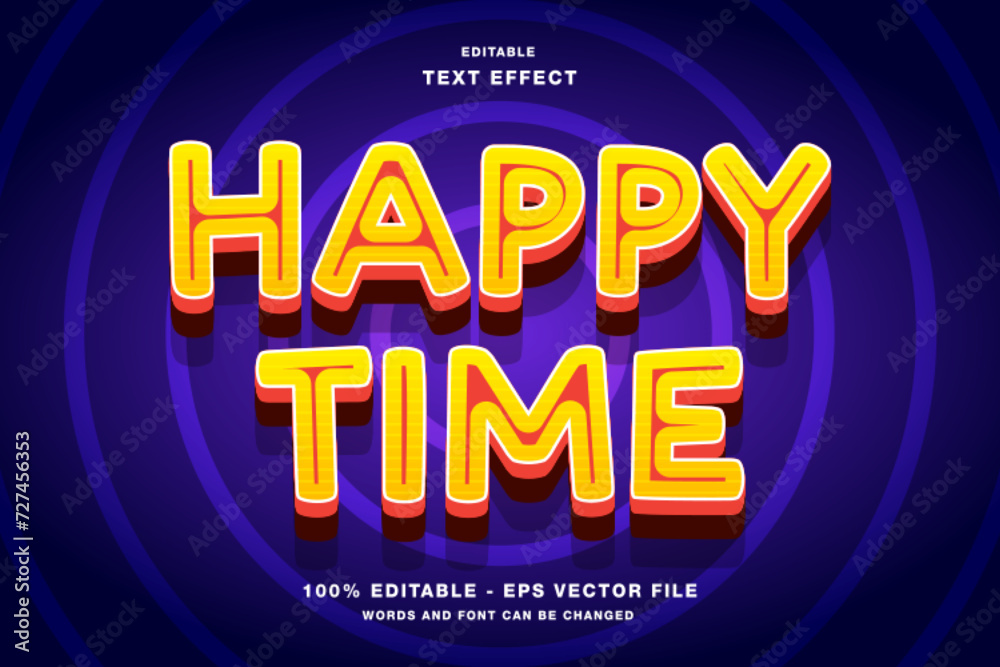 Happy Time Editable Text Effect
