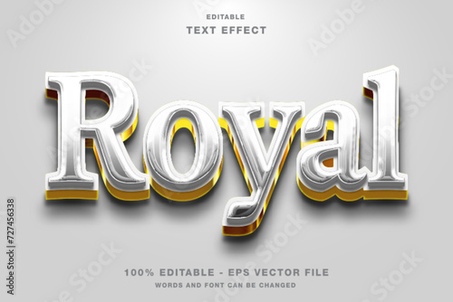 Royal 3D Editable Text Effect