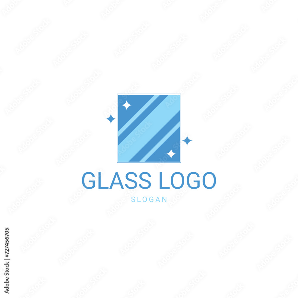 creative flat design glass logo template creative flat design glass logo template