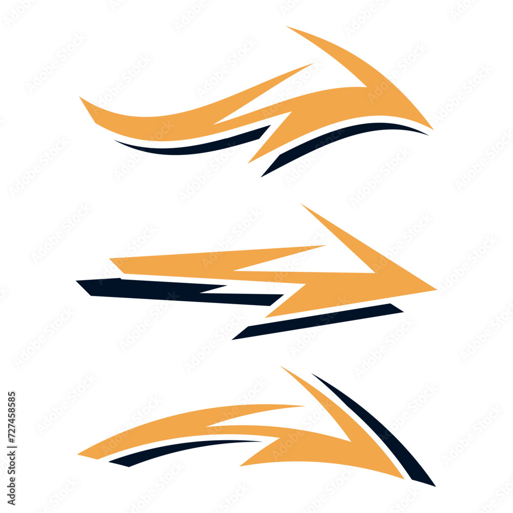 Obraz premium Motorbike wrap vinyl decal design. Vector illustration