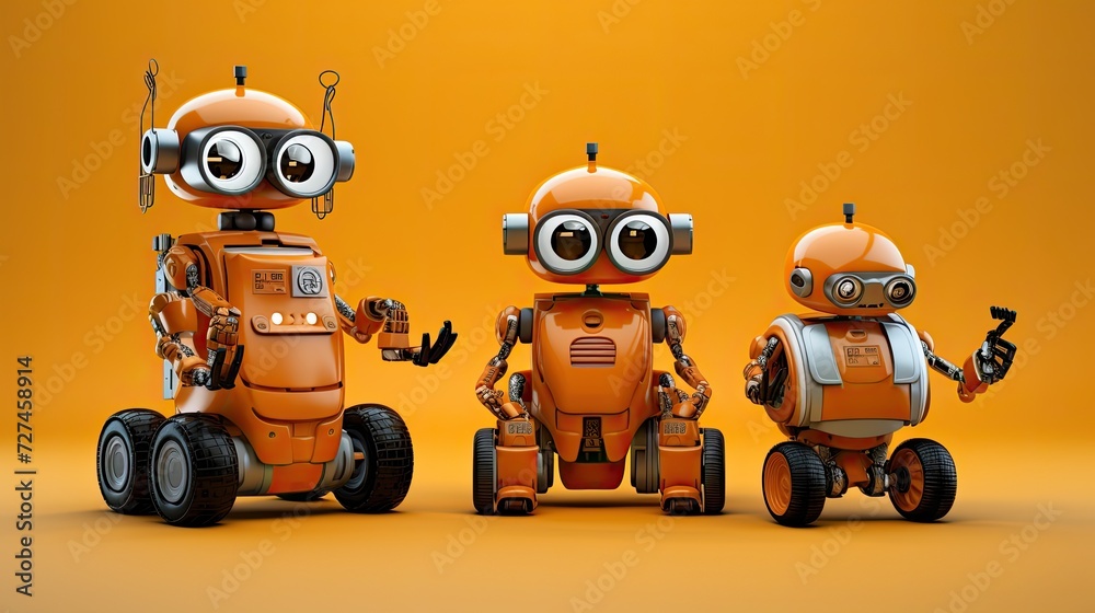 Assistive robotics robots designed to assist people with disabilities solid color background Assistive robotics robots designed to assist people with disabilities solid color background