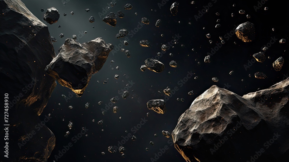 Asteroid mining possibilities solid color background Asteroid mining possibilities solid color background