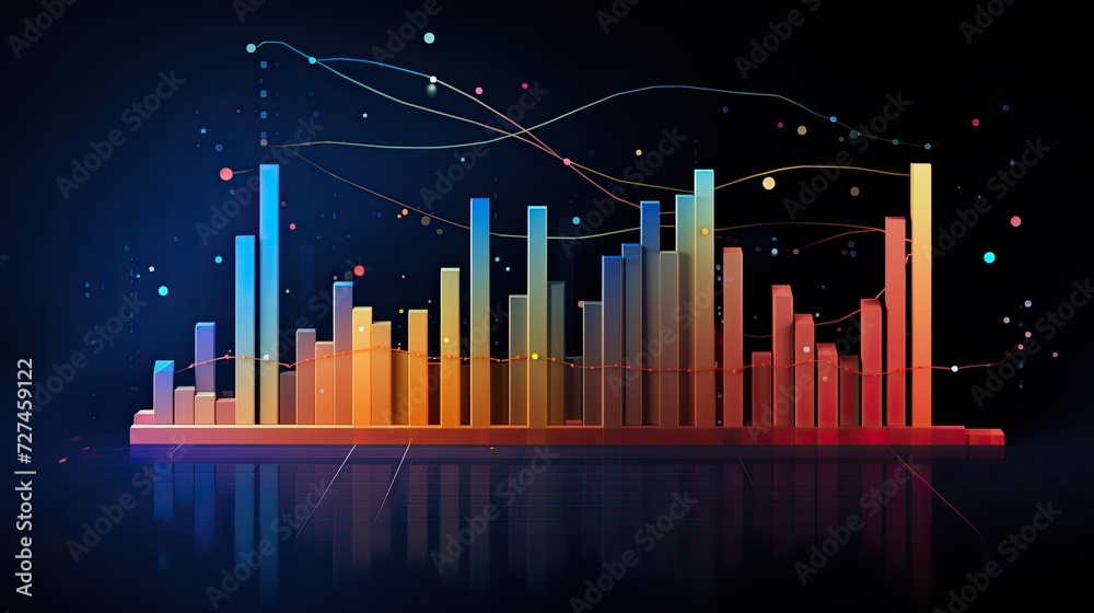 Big data analytics solid color background