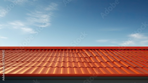 Flat roofs horizontal and minimalistic roof design solid color background