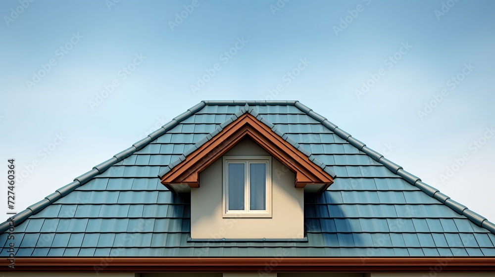 Hip roofs symmetrical sloping roof on all sides solid color background Hip roofs symmetrical sloping roof on all sides solid color background
