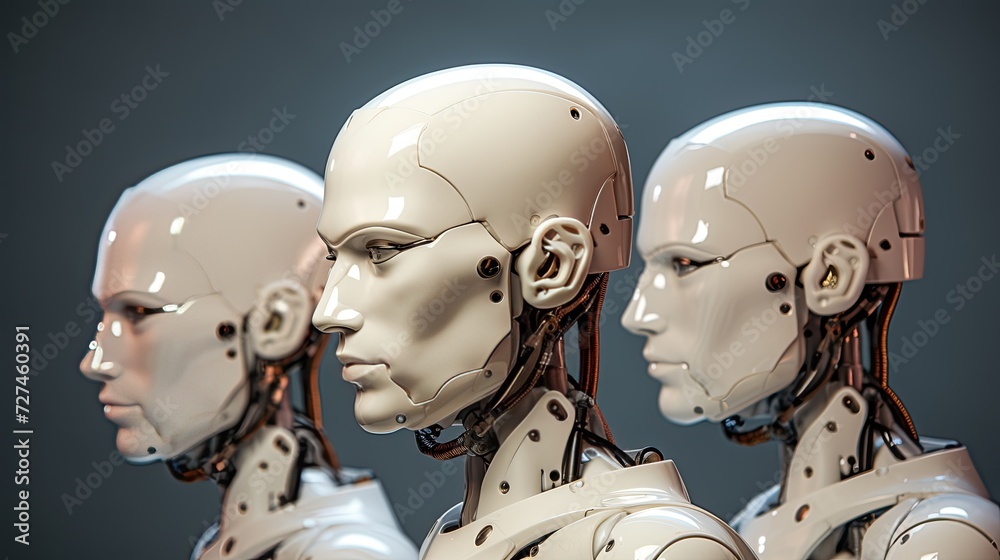 Humanoid robots robots designed to resemble humans solid color background Humanoid robots robots designed to resemble humans solid color background