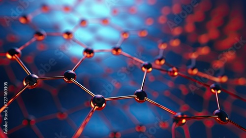 Graphene ultra thin material with exceptional properties solid color background