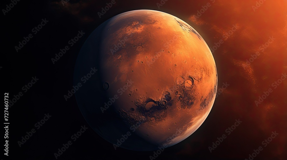 Mars atmospheric studies solid color background Mars atmospheric studies solid color background