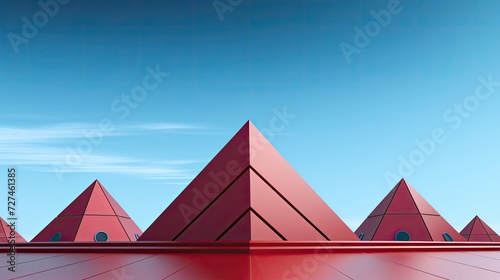 Pyramid roofs multi sided roof with a pyramid shape solid color background