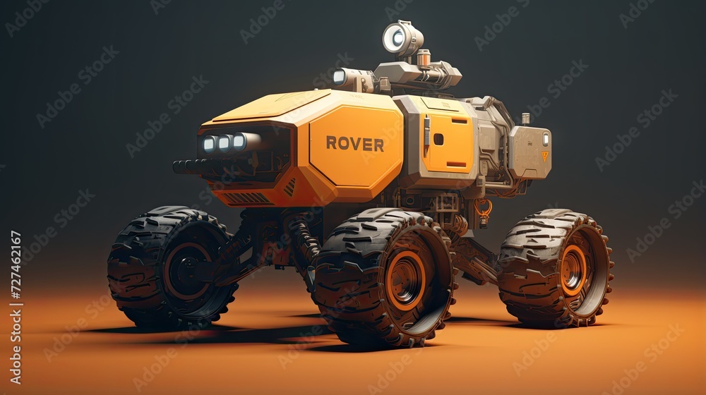 Fototapeta premium Rover autonomy capabilities solid color background