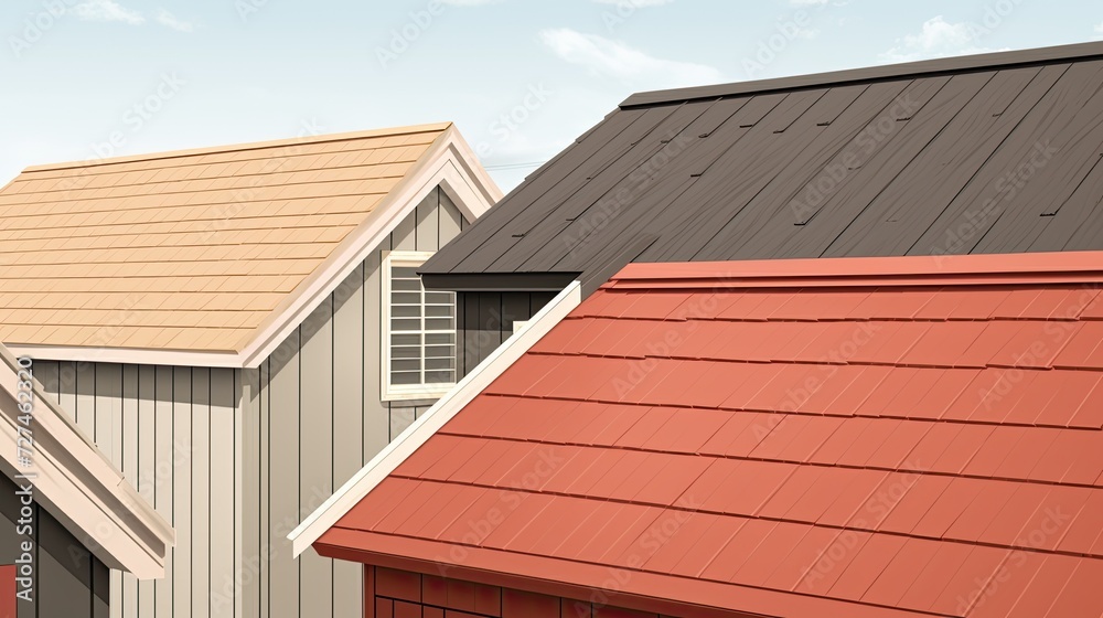 Shed roofs simple and functional single slope roofs solid color background Shed roofs simple and functional single slope roofs solid color background