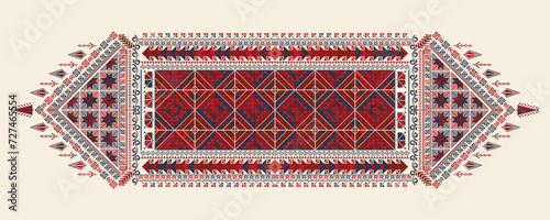 Tatreez, decorative Palestinian embroidery symbol © Richard Laschon