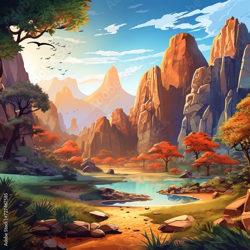 Illustrating the Diversity of Landscapes, from Dense Rainforests with Exotic Wildlife to Arid Deserts with Unique Rock Formations 