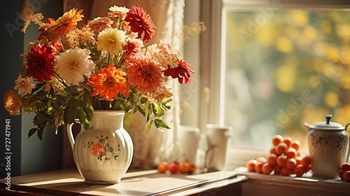 Autumn Elegance Indoors: A Kitchen Bouquet Bringing Nature's Warmth to Your Home
