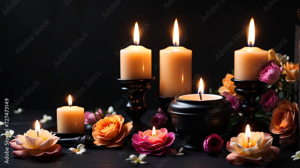 candles on a dark background candles on a dark background