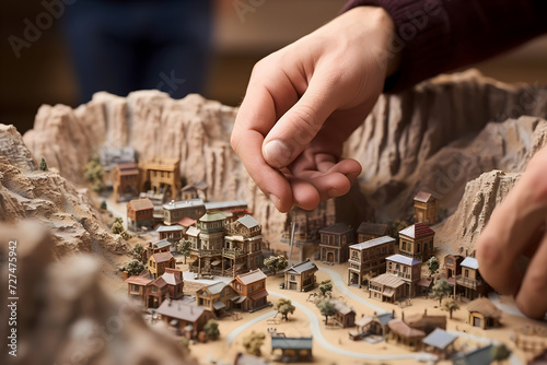 Close-up Of A Person's Hand Holding Miniature Model House