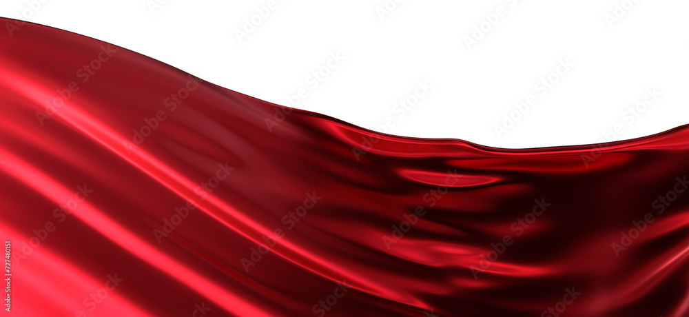 Сovered with a red cloth background