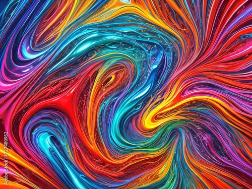Beautiful Abstract Background Color Liquid Shape Movement 3d Illustration of Liquid Forms with Vibrant Gradients and Effects