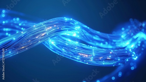 Realistic electrical wires flexible network photo