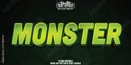 Zombie monster editable text effect  customizable halloween and scary 3D font style