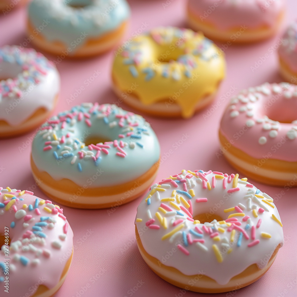 Assorted Doughnuts Arranged on a Table Assorted Doughnuts Arranged on a Table