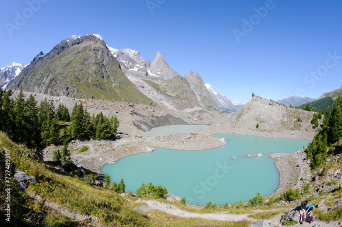 Glacial lake in the high Alpes