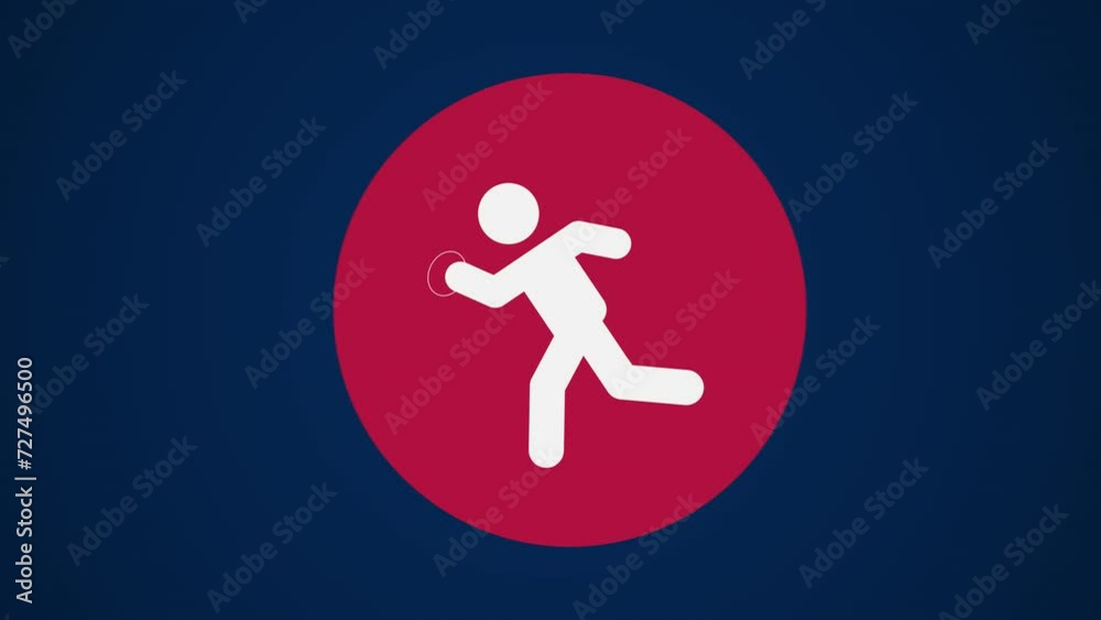  Pictograma de los Juegos Olímpicos de lado derecho con el deporte rugby 7 en fondo azul sin texto.