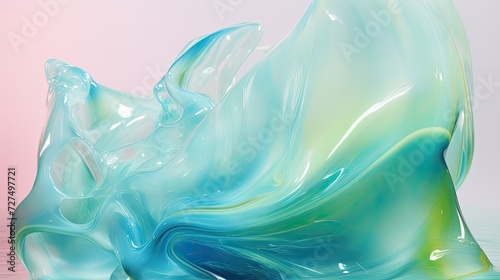 an image of a blue green liquid in the style of photo